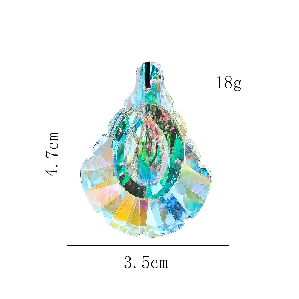 AB Color Teardrop Crystal Prism Pendant Suncatcher Rainbow Maker Chandelier Parts Window Garden Hanging Ornament Decor DIY - view 6
