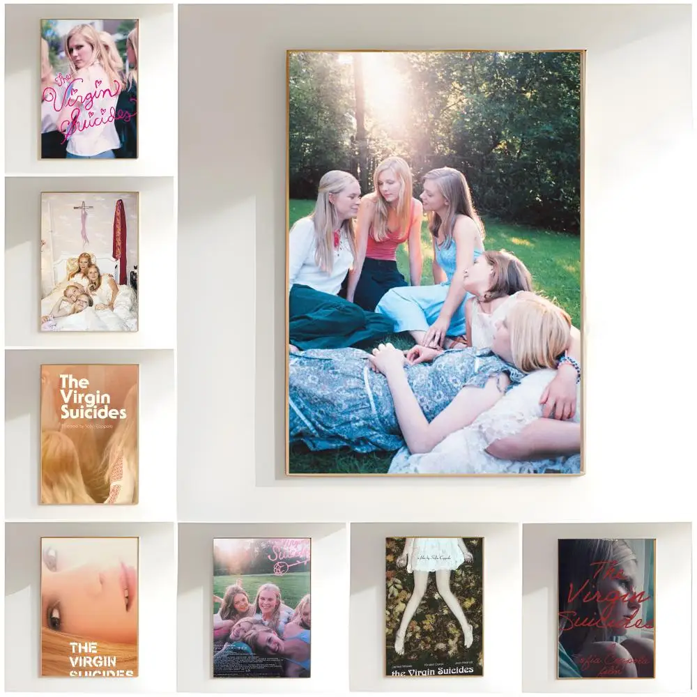 Dreamy Retro Drama T-The V-Virgin Suicides Poster Classic Wall Art  Home Decor  Peel and Stick Unframed