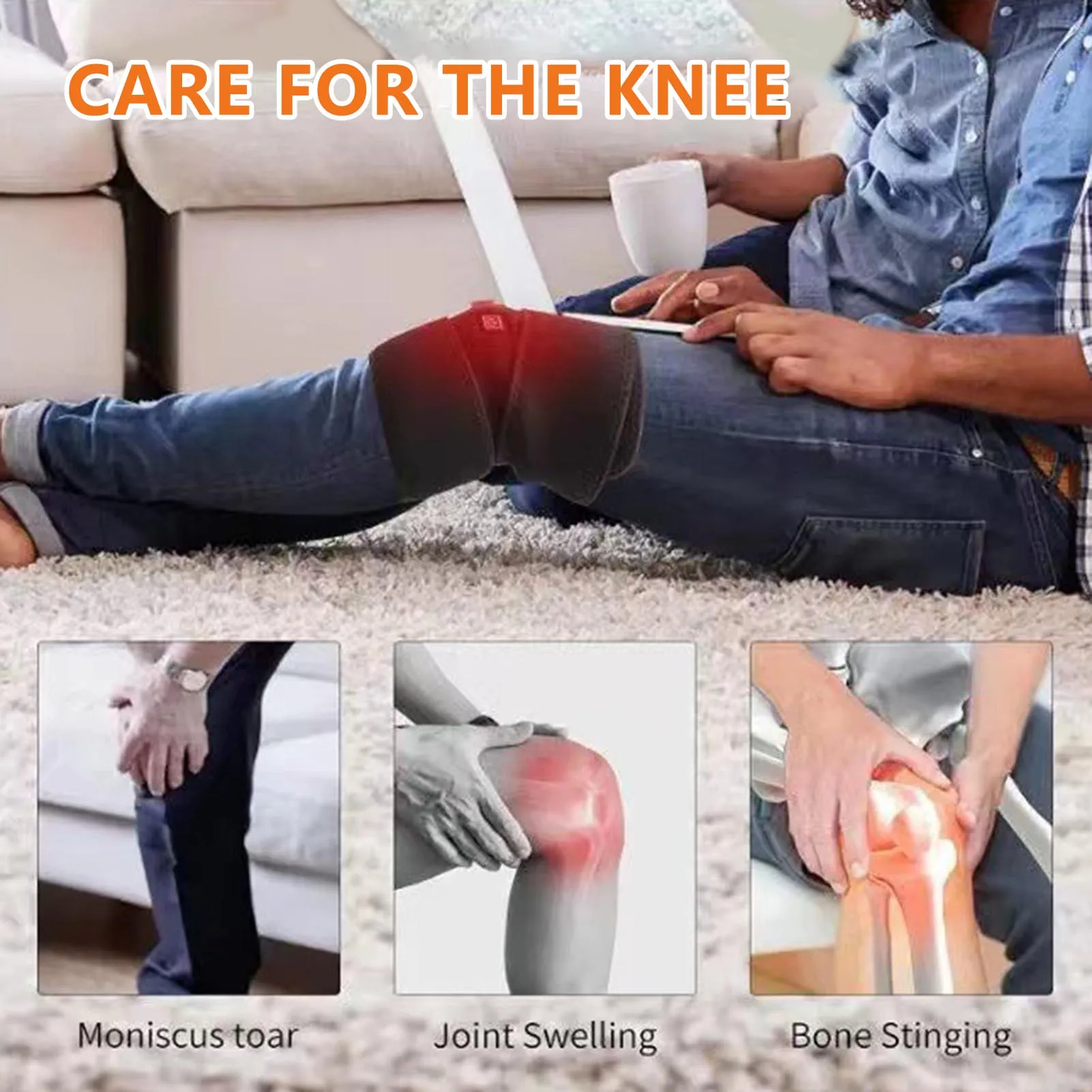 Knee Massager with Heat Air Compression Knee Massager for Knee Arthritis Injury Joint Pain