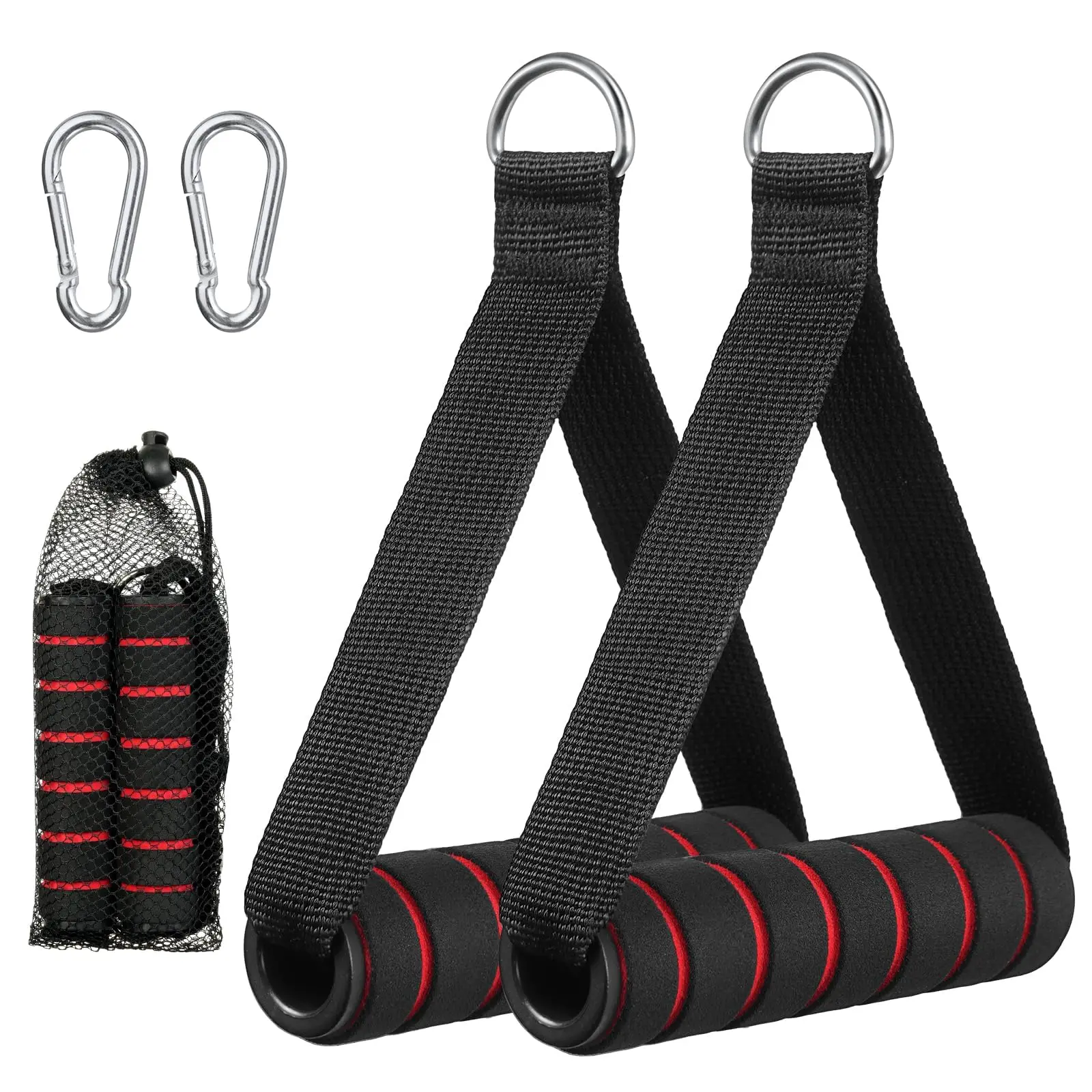 Manijas de ejercicio para gimnasio, accesorios de mango de repuesto para poleas de máquinas de cables, accesorios de entrenamiento desplegables, gimnasio en casa