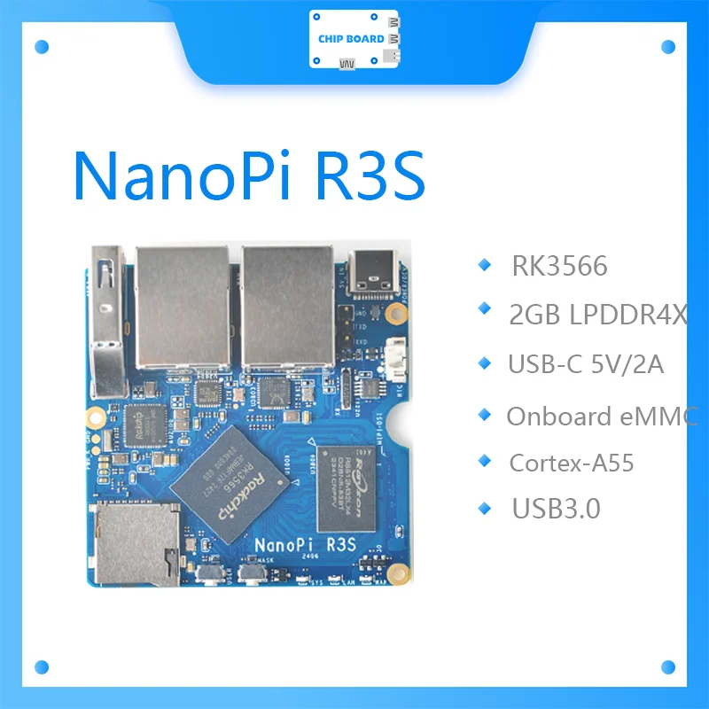 Friendly NanoPi R3S With Rockchip RK3566 Android Box Dual Network Port Demon Board