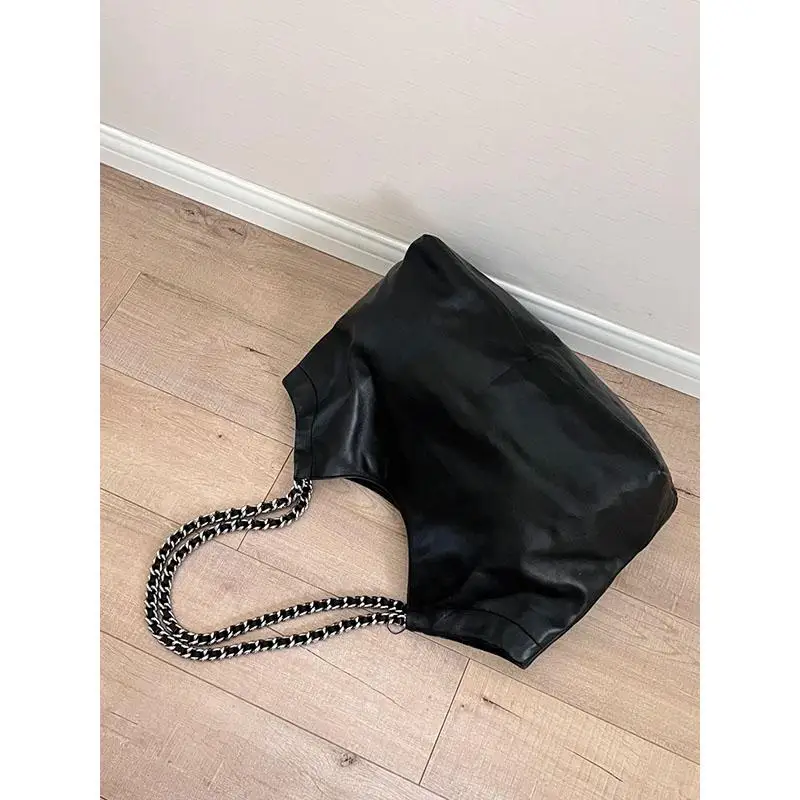 

Large Capaci Tote Bag Commuter Chain oulder Bag Women's Tra Bag Buet Bag Travel Bag Soft PU Leather Handbag