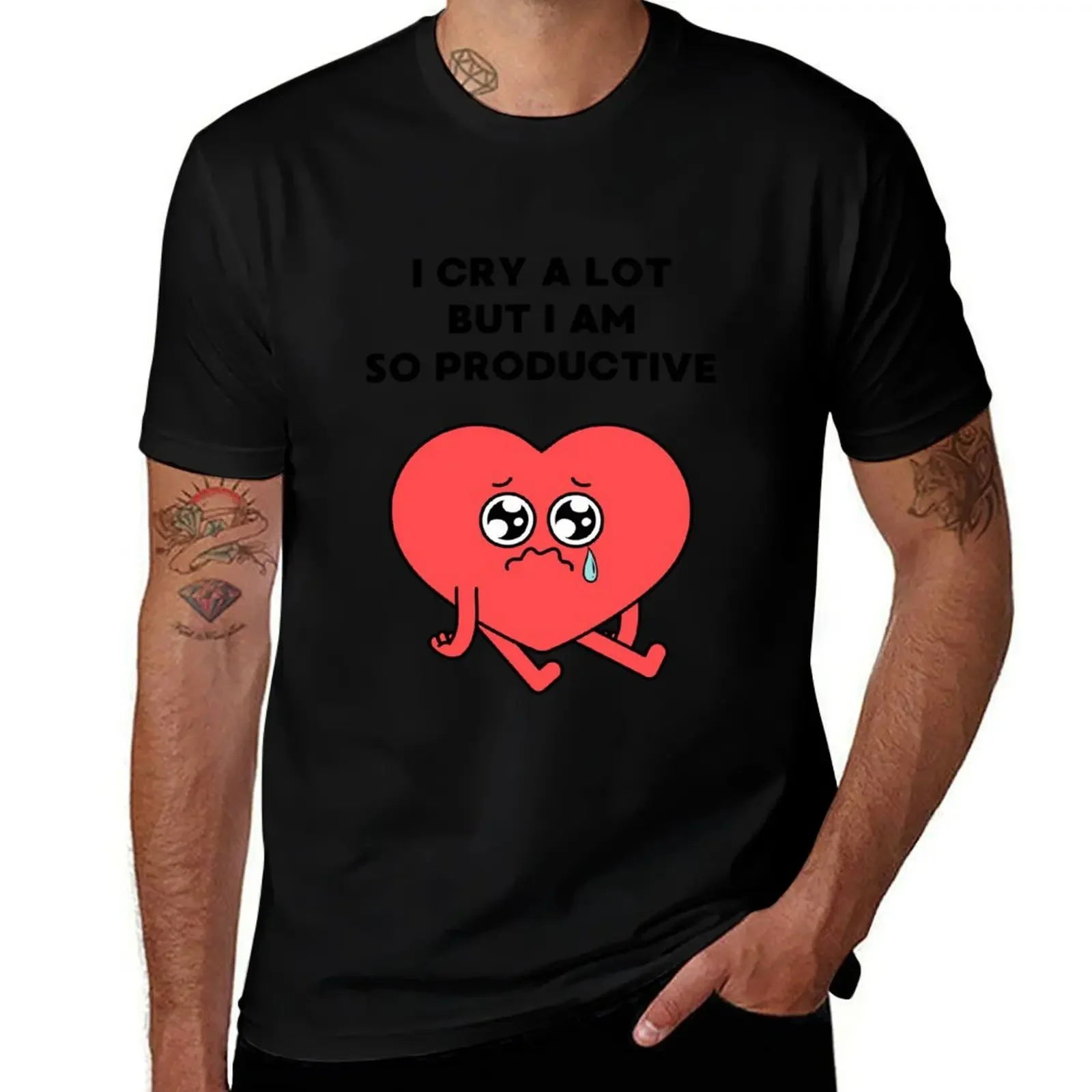 

I cry a lot but i am so productive - Do it with a broken heart Tortured Poets Department T-Shirt blanks designer t shirt men