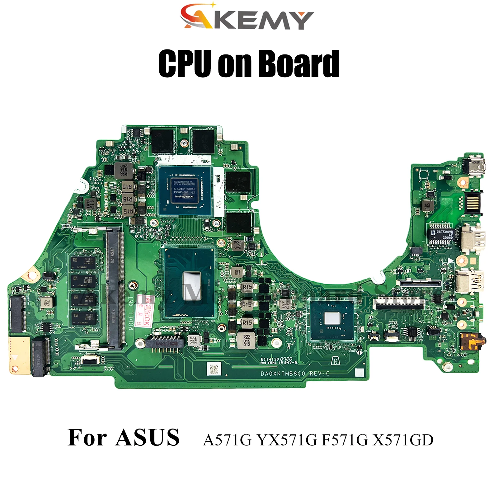 

X571GT Материнская плата для ноутбука ASUS VivoBook F571G A571G YX571G X571GD VX60G X571G R571G FX571G K571G X571GT Материнская плата с процессором