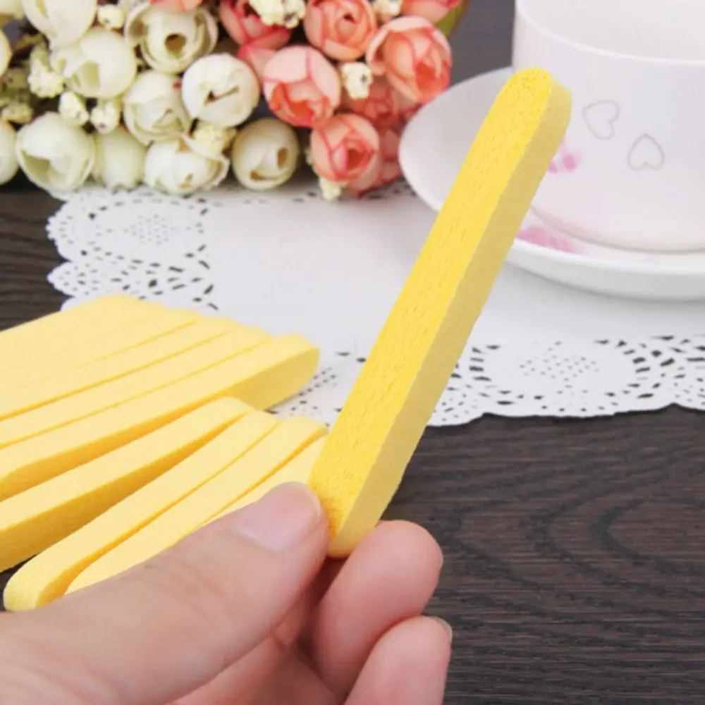 Cosmetic 12PCS Remove Wash Mat Face Cleansing Skin Care Cleaning Stick Yellow Sponge Puff Foam