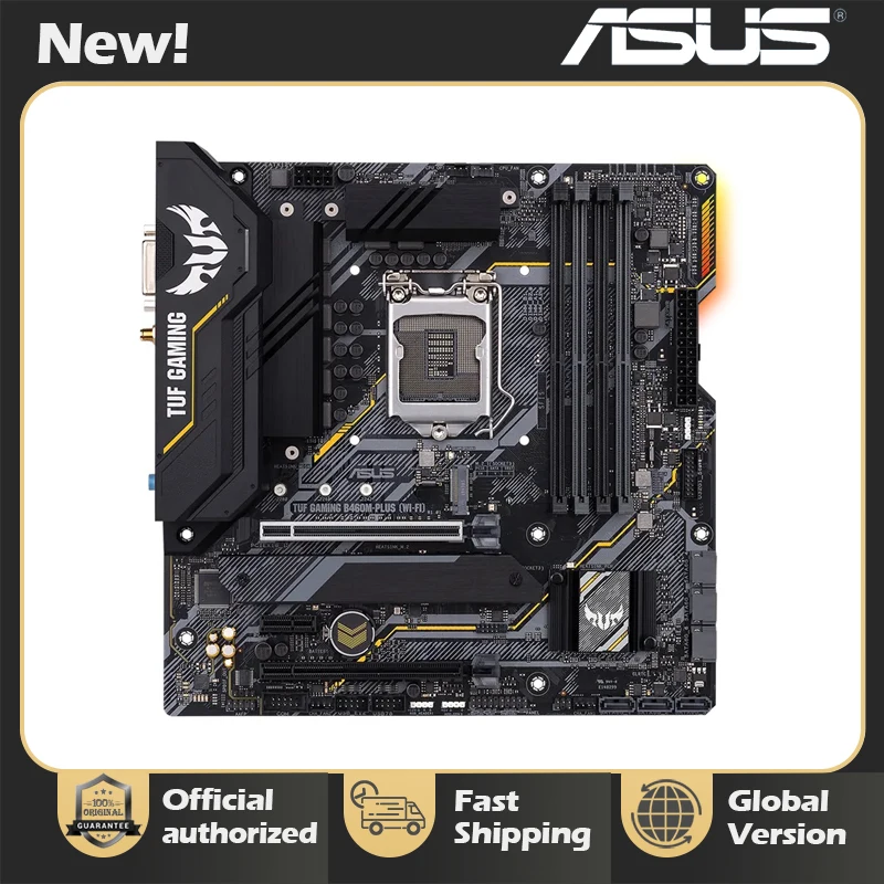 ASUS TUF GAMING B460M-PLUS (WI-FI) Intel B460 (LGA 1200) micro ATX Placa base DDR4 128G PCI-E 4.0 M.2 HDMI USB 3.2 ATX