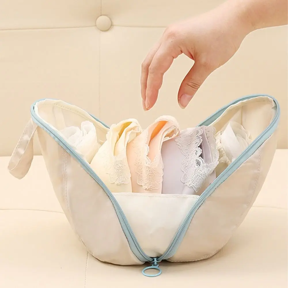 Shell-shaped Underwear Storage Bag Bra Socks Organizer Polyester Handheld Storage Bag Clothing Organizer Bag Luggage Packing