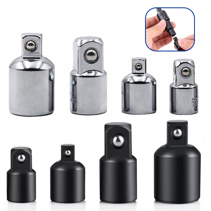 Adapter tulei o zmiennej średnicy Adapter tulei kwadratowej 4 szt. Adapter dużego muchy Środkowa mucha Mała mucha Adapter 1/2 3/8 1/4 Zestaw narzędzi do prętów przedłużających