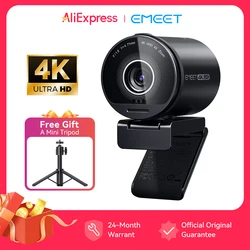 4K Webcam UHD Web Camera HDR Streaming Video Camera With Sony Sensor EMEET S800 USB Webcam With Dual Noise Cancelling Mics