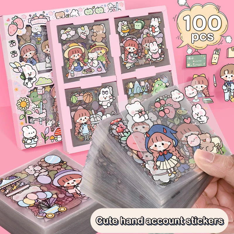 20Pcs DIY Pattern Cartoon Scrapbooking Cute Sticker Handbook Kawaii Stickers Decoration Stationery Supplies