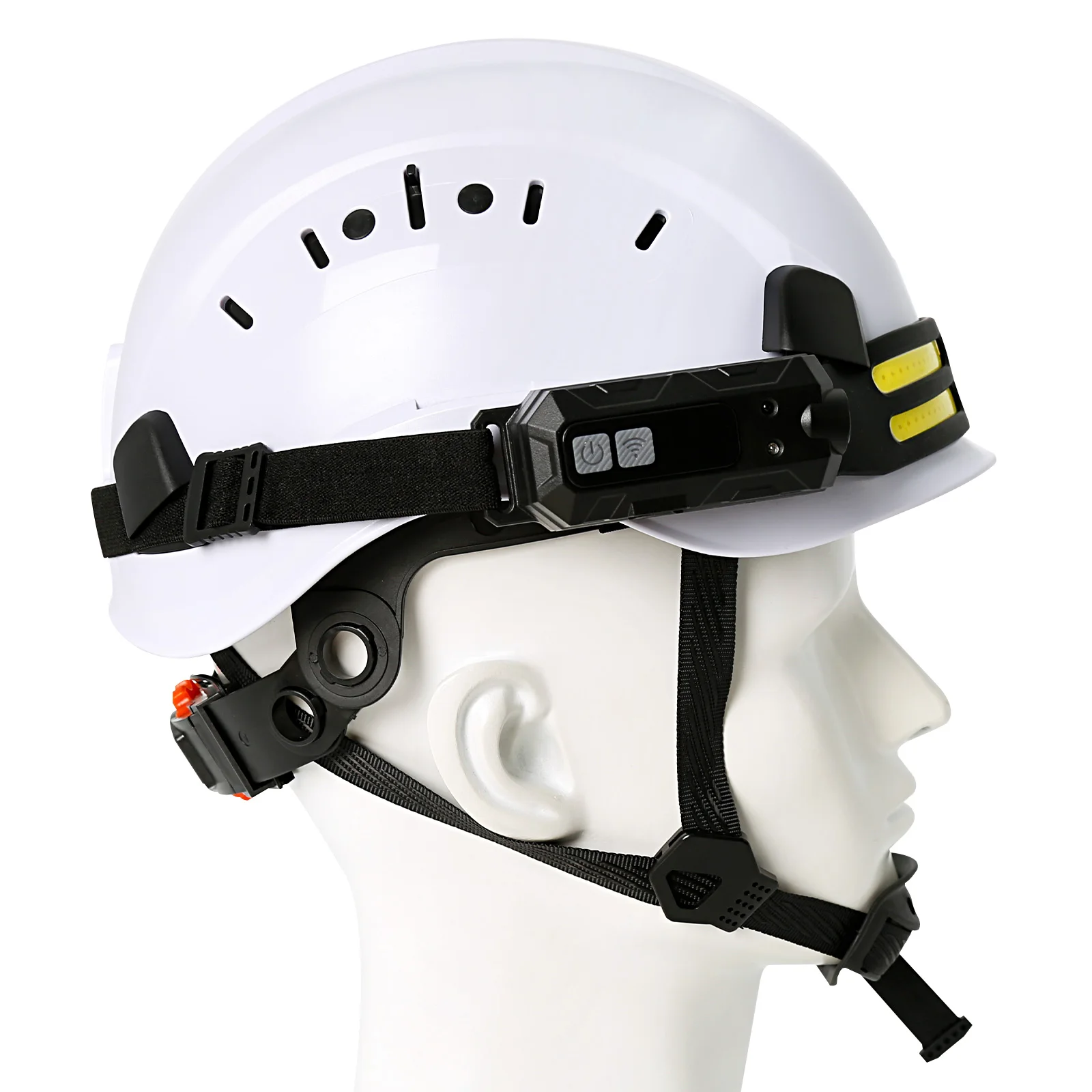 Casco de seguridad CE ABS ligero con tira LED tres en uno para obra - imagen 5