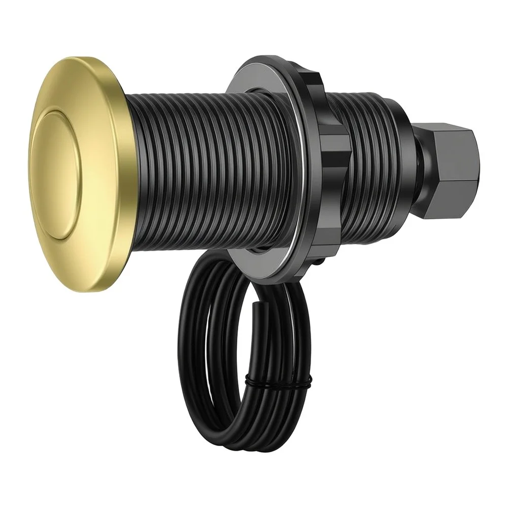 1 Piece 304 Stainless Steel Air Switch Push Button Kit With 1.5m Hose For Garbage Disposal Sinktop Control
