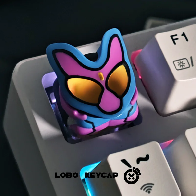 Maske Ritter Tastenkappen Lichtdurchlässigkeit Valen Gavv Personalisierte Harz Anime Peripheriegeräte Mechanische Tastatur Einzelne Tastenkappe Esc