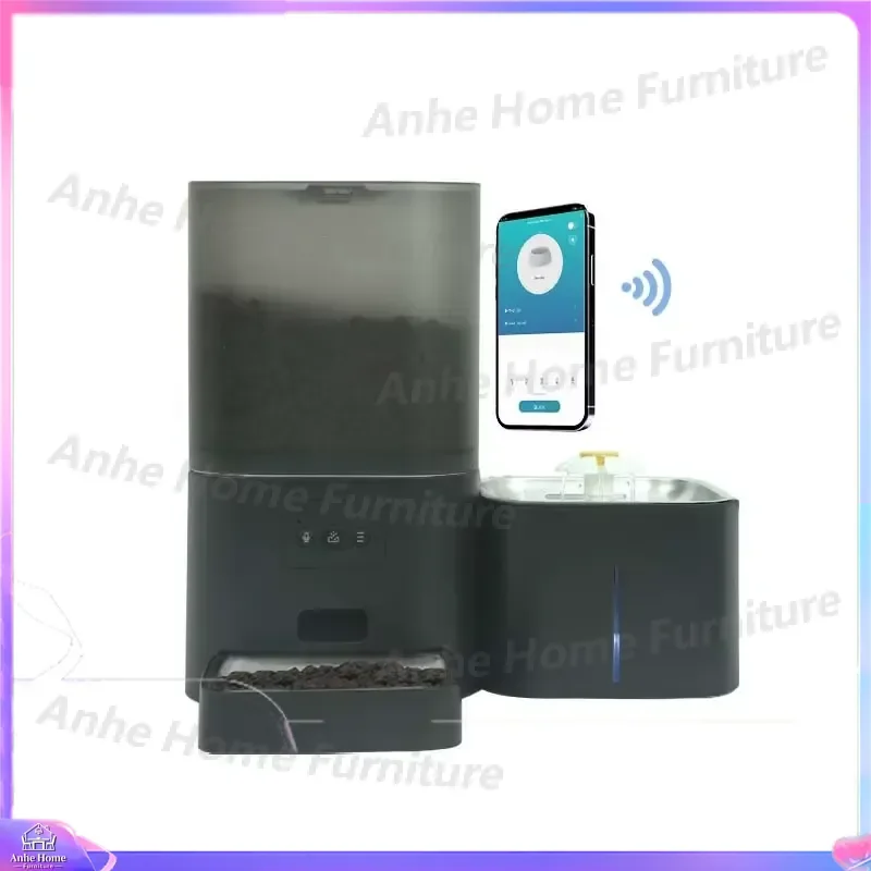 Automatic Pet Feeder Water Dispenser 2 in 1 Smart Dog Cat Food Bowl Large Capacity Self Service Drinking Fountain Supplies