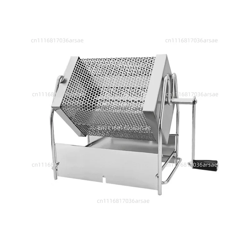 Hand-Cranked Coffee Bean Roaster Rotating Stainless Steel Bean Baking Machine For Home Use