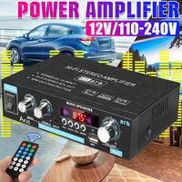 AK35 400W+400W 110-240V Mini Digital Home Car Audio Amplifier HiFi Stereo Bass Power bluetooth Speaker Car Subwoofer Amplifier