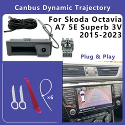 iTOPCAM Rear Reverse Backup Camera For Skoda Octavia A7 5E Superb 3V 2015 2016 2017 2018 2019 -2024 Plug and Play Without Coding