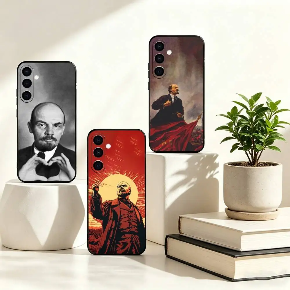 L-Lenin founder of Soviet Communism Phone Case For Samsung Galaxy A73,A72,A71,A70,A53,A52,A51,Soft Silicone Black Cover