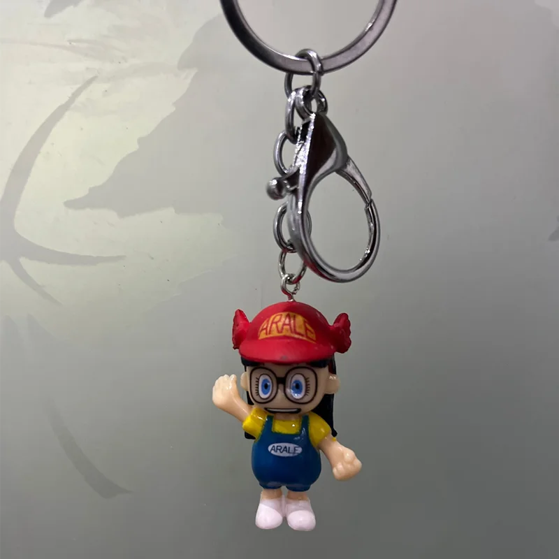 Hot Anime Dr. Slump PVC Keychain Arale Machine Doll Bulma Cosplay Cute Slump Toy Keyring Wings Pendant Gift Action Figure