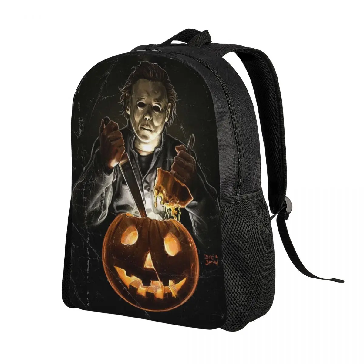 Personalized Halloween Michael Myers Backpacks Women Men Fashion Bookbag for School College Horror Movie Killer Bags