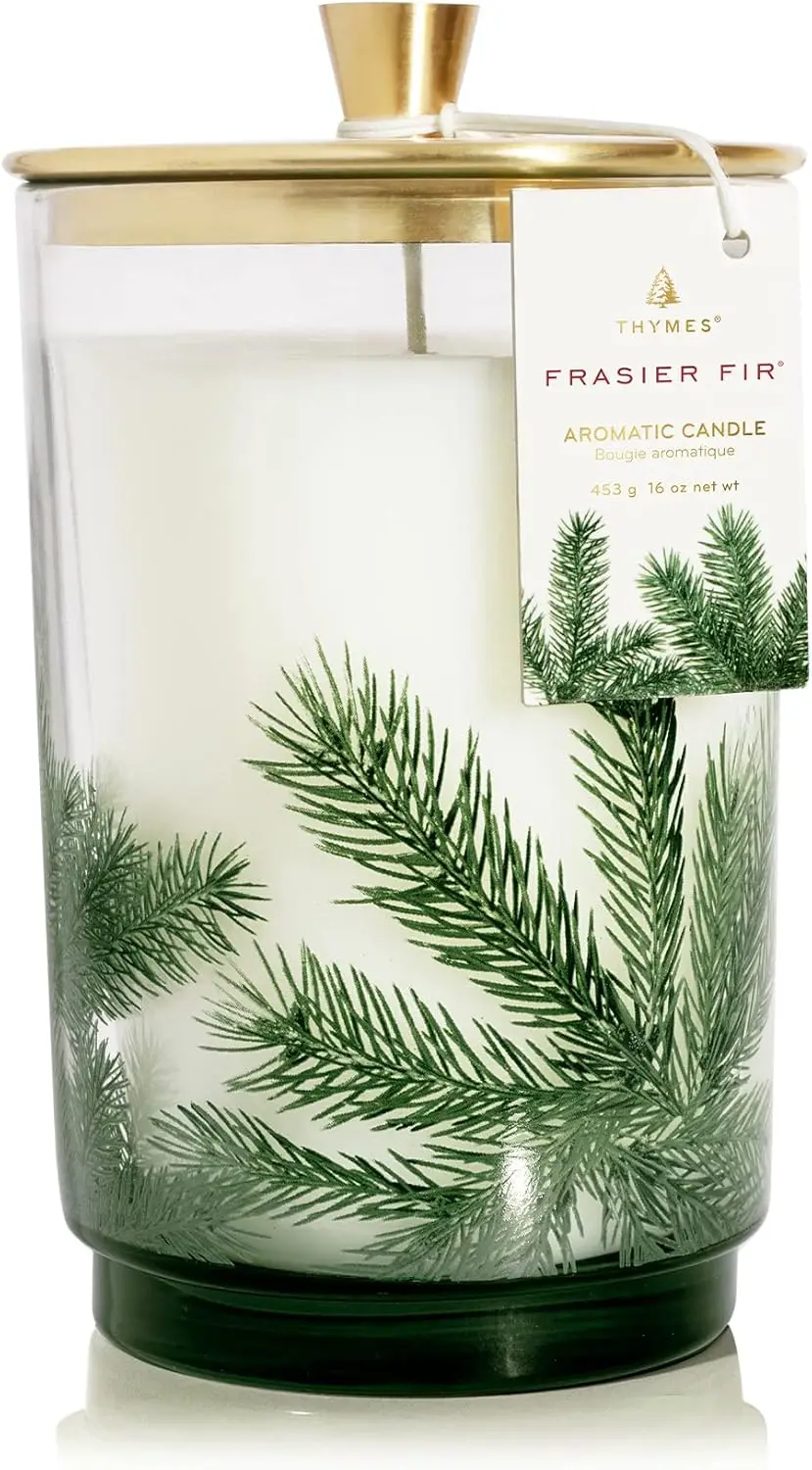 Frasier Fir Candle - Heritage Pine Needle Luminary Scented Candles - Elegant Pine Candle - Crisp Siberian Fir, Cedarwood & Sanda