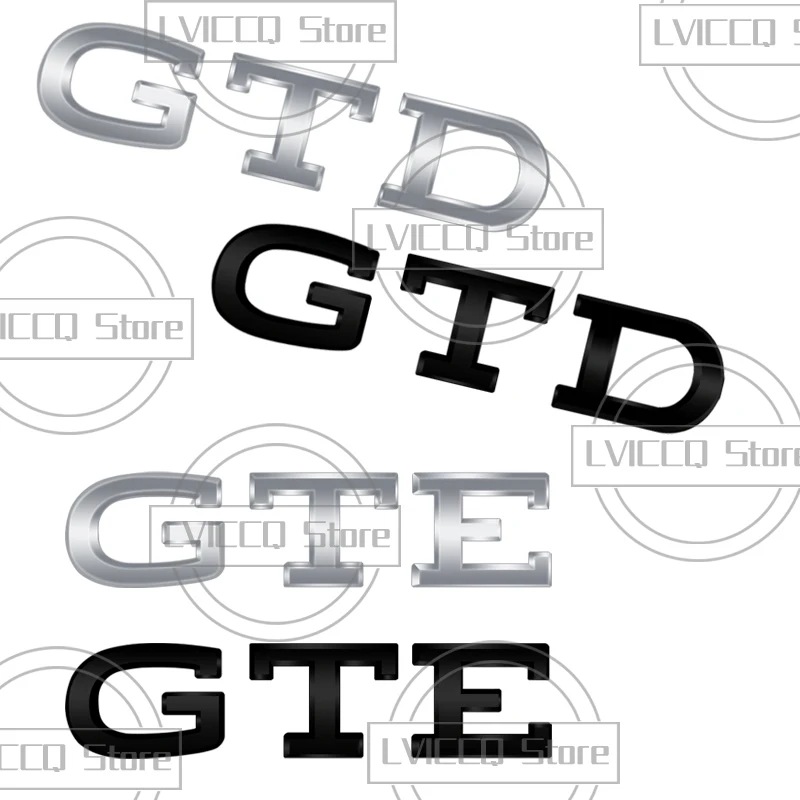 شعار السيارة ثلاثية الأبعاد المعدنية GTD GTE شارة شعار الجسم الشارات ملصق للجولف 3 4 5 6 7 R32 R34 R35 R36 بولو توران باسات شيروكو