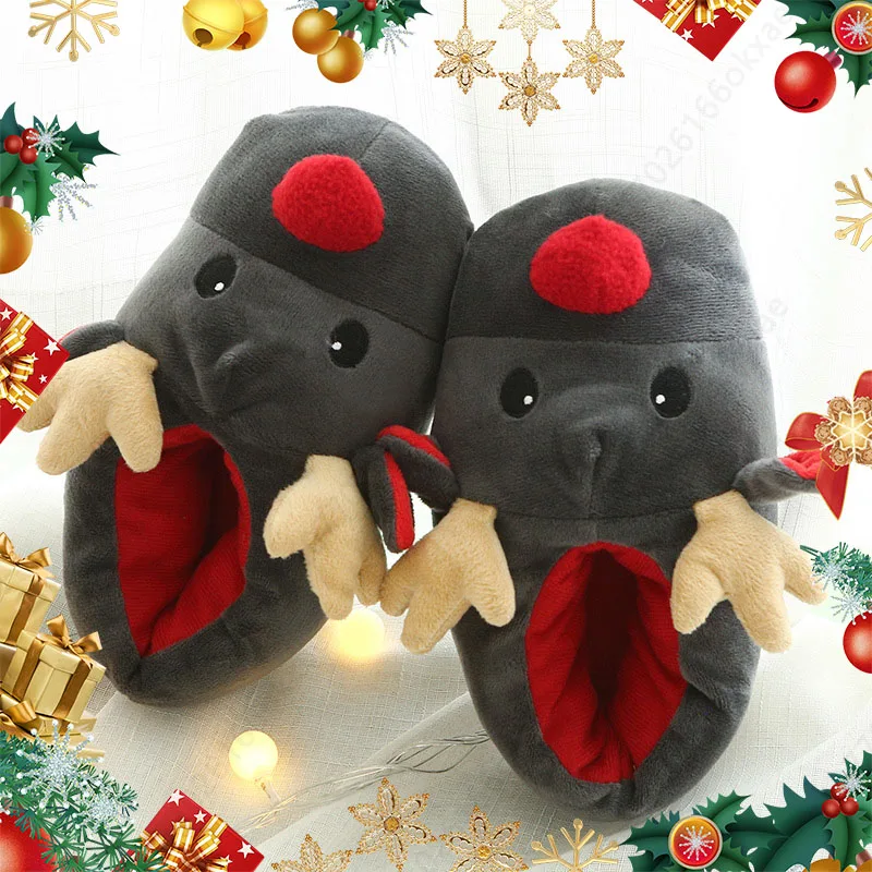 

3Pairs Deer Slippers Soft Shoes Plush Winter Cotton Couple Cute Christmas Cotton Women's slipper Slide Slippers for Women