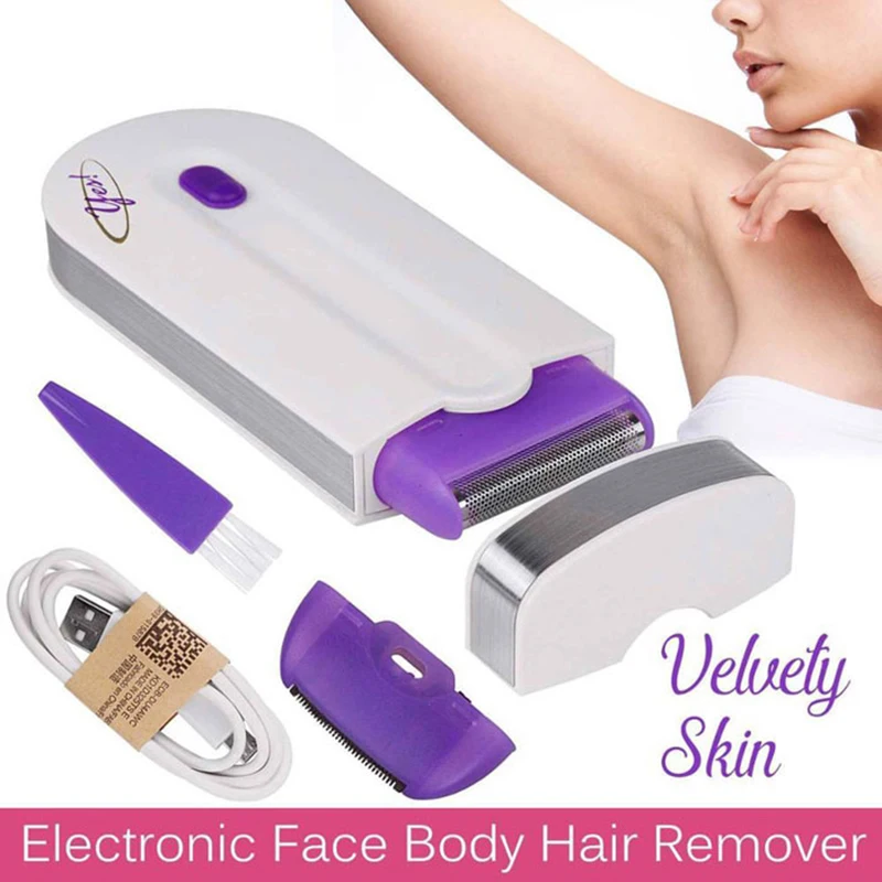 Electric Hair Remover Lady Shaver Underarm Hair Trimmer Eyebrow Trimmer Rechargeable Waterproof Bikini Armpit Razor for Women