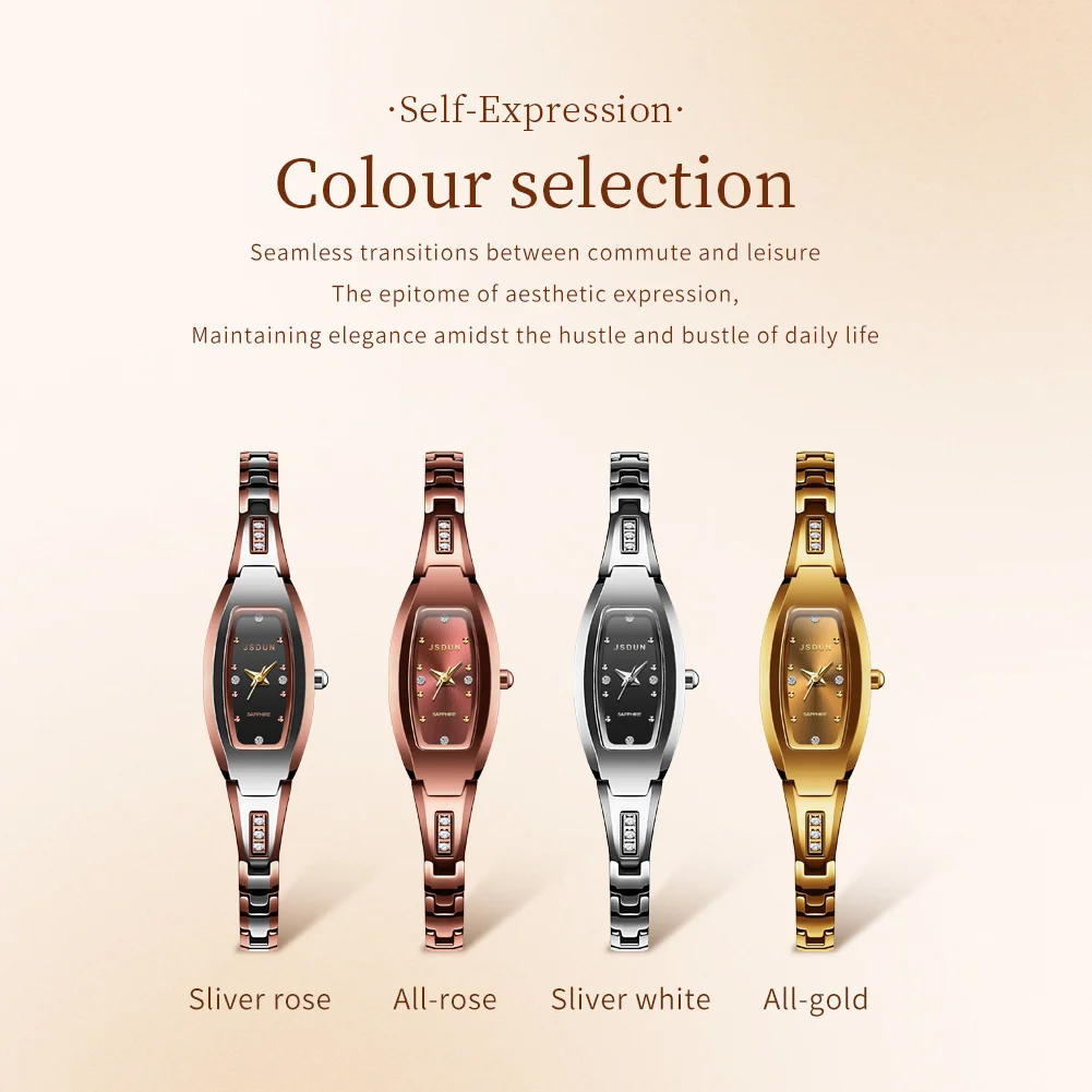 

JSDUN 6530, женские кварцевые наручные часы, модный квадратный циферблат, вольфрамовая сталь, сапфировое зеркало, высокое качество, элегантные женские часы в стиле ретро