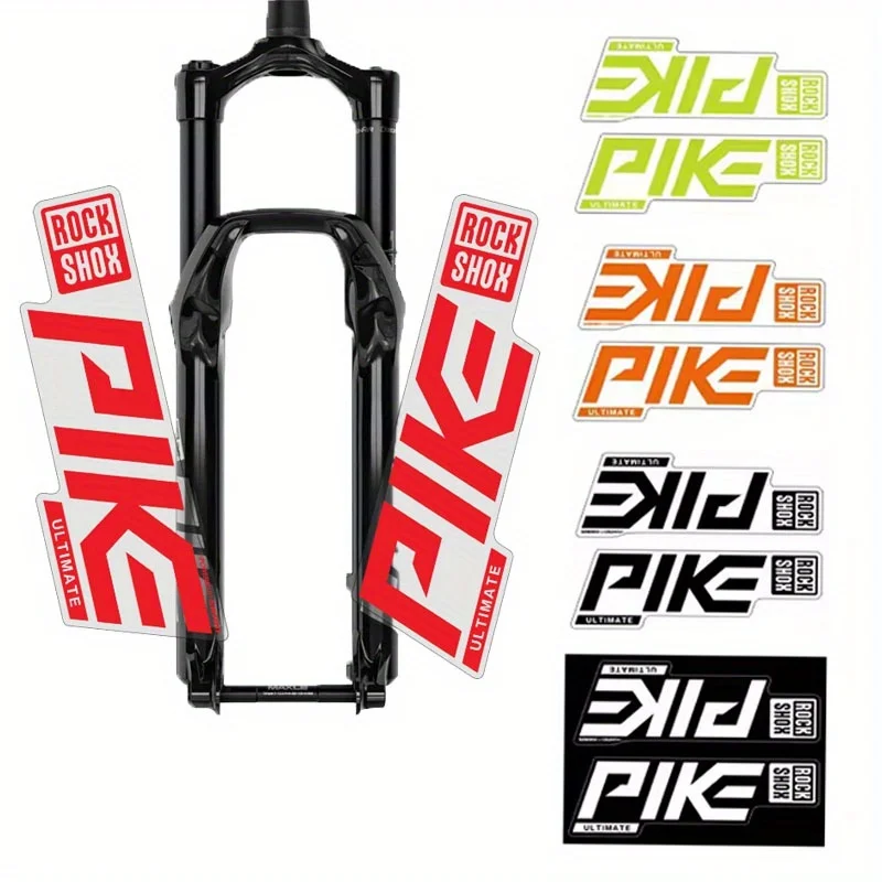 

Персонализируйте свой велосипед с помощью 2 шт./1 комплекта наклеек на переднюю вилку Roshox PIKE, водонепроницаемые прозрачные наклейки, подходят для