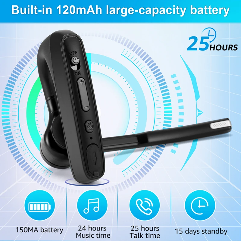 Walkie Talkie Bluetooth Earphone Adapter Wireless PTT Remote Control For Restaurant Hotel
