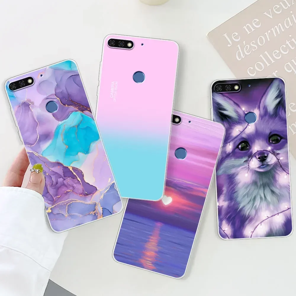 Honor 7C 5.99 7C RU 5.7 케이스, Honor 7A 7S 7A Pro 7A Prime 투명 소프트 실리콘 휴대폰 케이스, Honor 8C 8A Pro 8A Prime Fundas