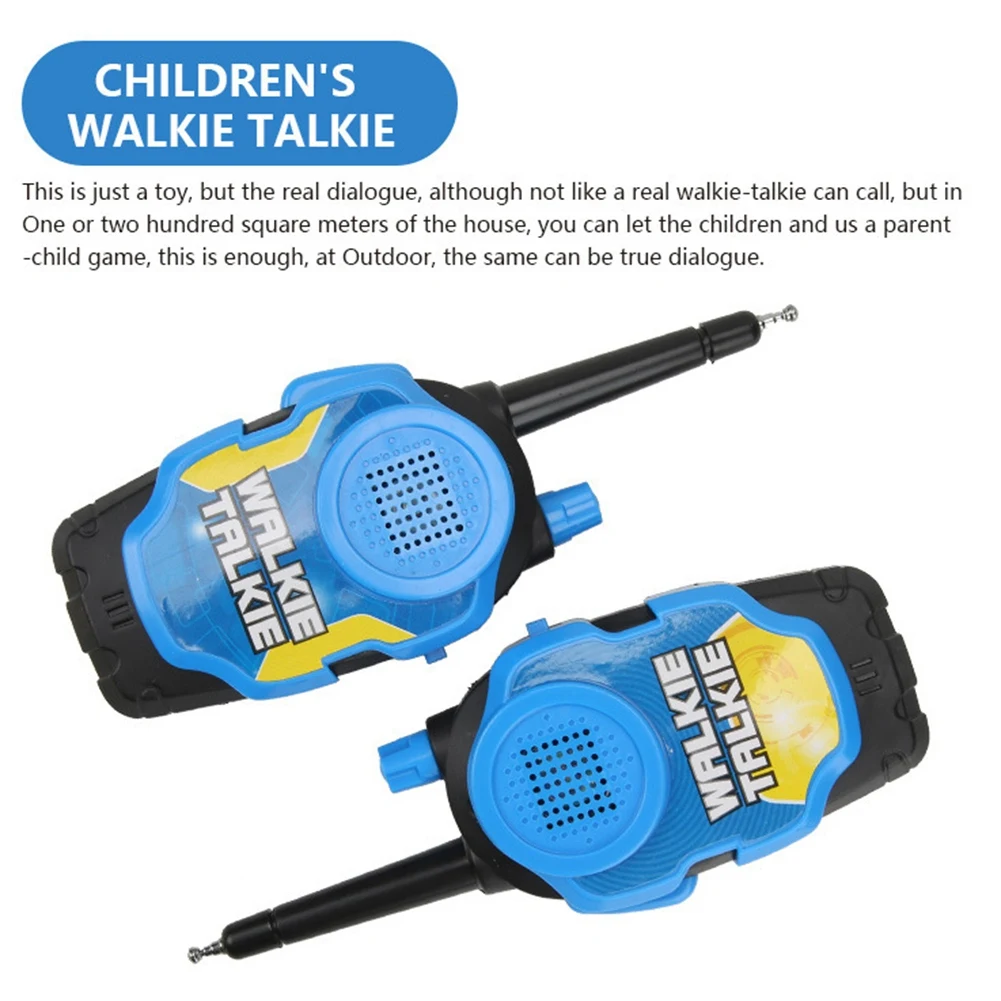 2PCS Mini Walkie Talkie Kids Wireless Call Parent Child Interaction Birthday Gift Toys for Boys Girls-Blue