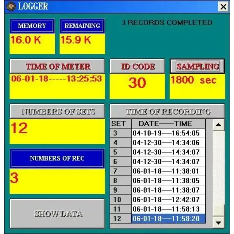 esclusivo registratore dati con misuratore di luce digitale TECPEL DLM-536 (Lux / candele tattili)
