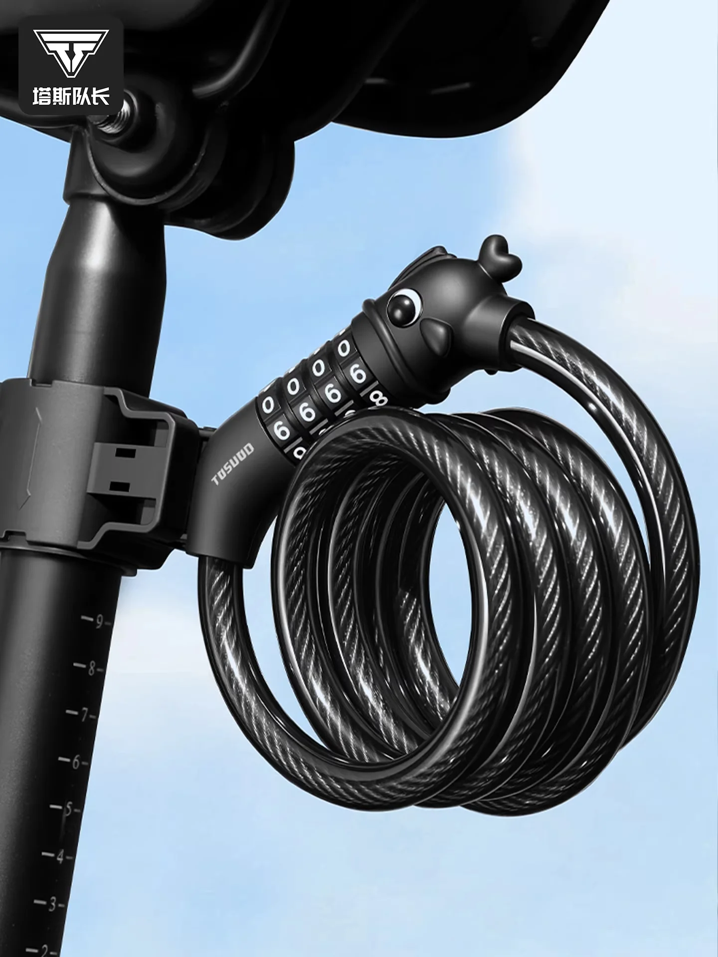 AliExpress TOSUOD Cute Bicycle Wire Lock 4 Digit Code Combination Anti Theft Safety Cable Lock With Code Children's Bicycle Accessories