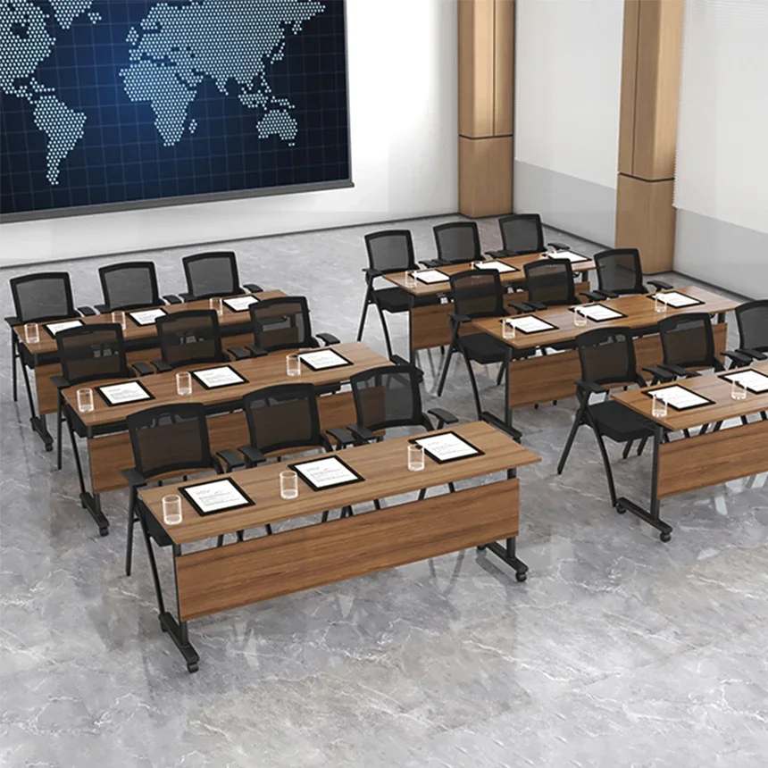 Table de conférence personnalisable z, table de formation pliante, bureau de formation mobile