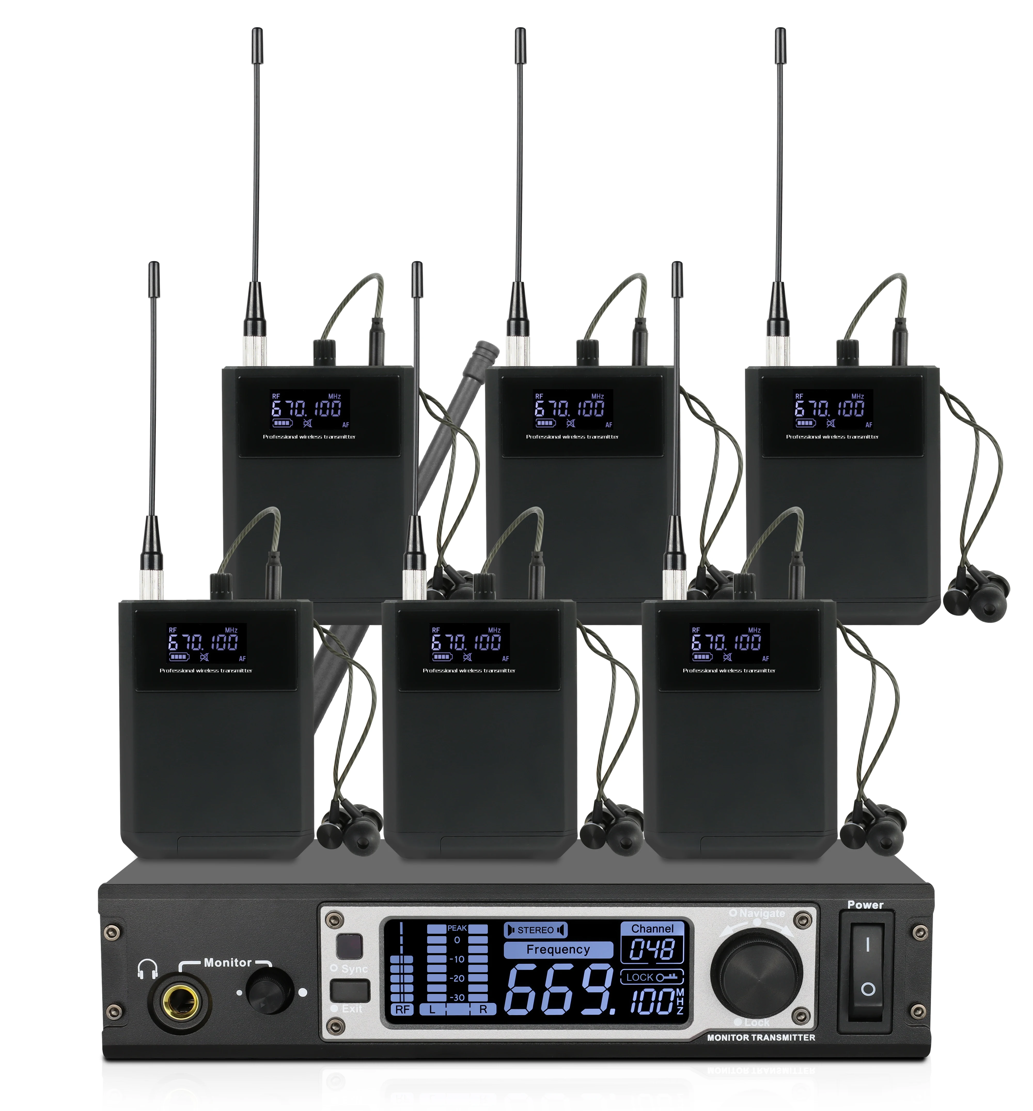 

Stereo PSM-X400 -6 Stereo In Ear Monitor Wireless System Transmitter Monitoring Professional for Stage Performance