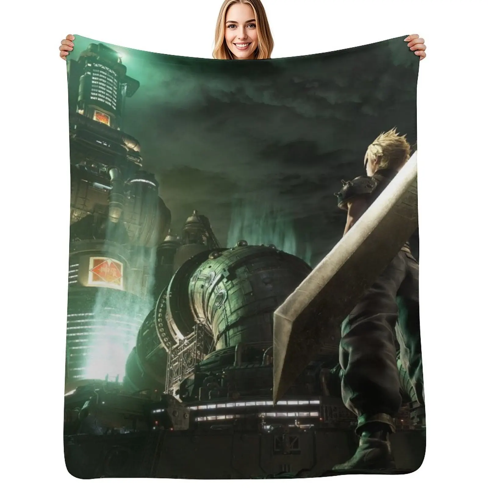 

Cloud Strife VS ShinRa [Remake] Throw Blanket Luxurious Soft Blanket Holiday Gift for Family