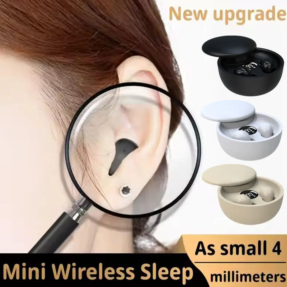 SK26 Slide-out Bluetooth Headphones Ultra-small Mini In-ear Type 5.4 Headphones Sleep New Wireless Bluetooth 5.4 Mini SK C2L8