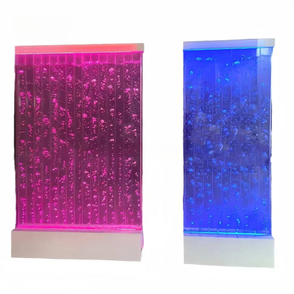RGB Lightweight Acrylic Fountain Interior Decoration Dance Bubble Wall Room Baffle & Screen Movable and Floor Style Design