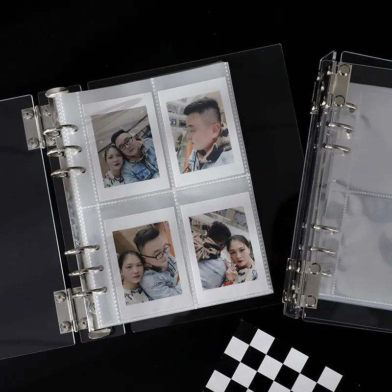 olaroid Photo Album Four Palace Grid Card Album Acrylic a5 Loose-leaf Card Album Inner Page Shell Sticker Storage Album