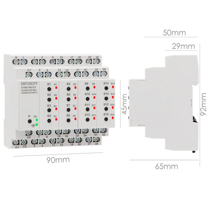Tuya WIFI 16 isolated channels 16 gang smart switch Without Extension switch Smart Timer Remote Control Voice control