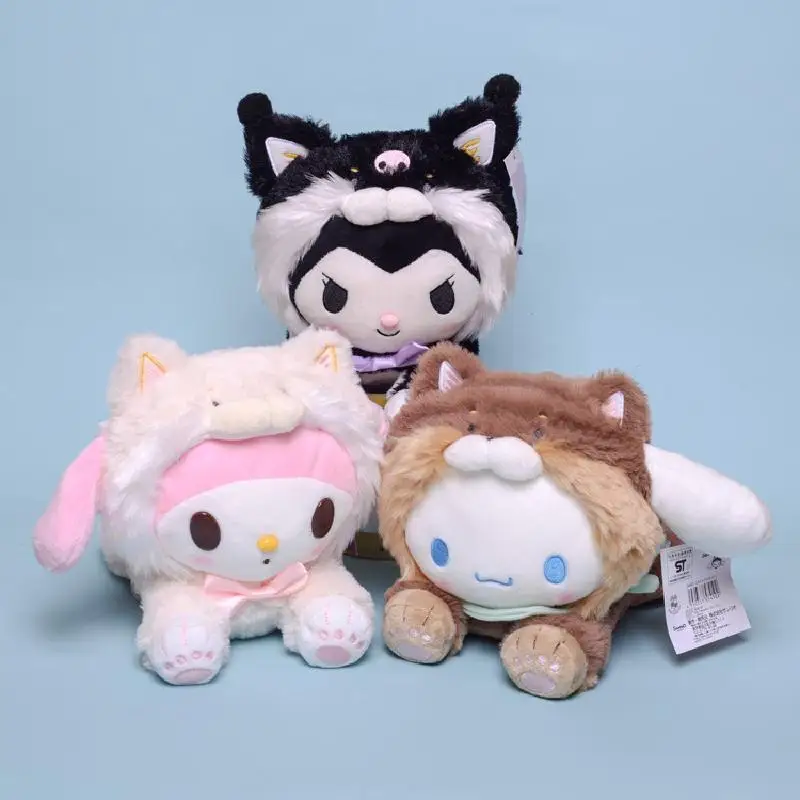 Sanrio Maiden Kawaii Heart Sanrio Turns Into A Chaigou Kuromi Melody Cinnamoroll Lying Down Plush Toy Doll Toy For Children