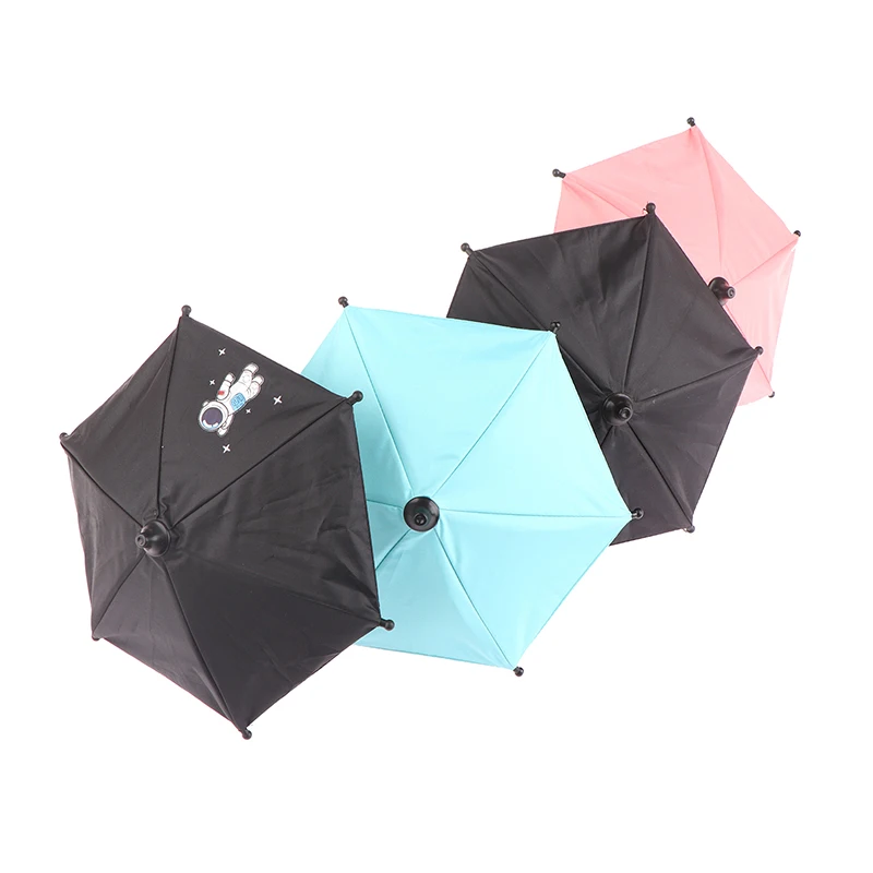 1PC Electric Motorcycle Phone Bracket Umbrella Car Navigation Frame Rider Helmet Umbrella Hand Sunshade Outdoor Bendable