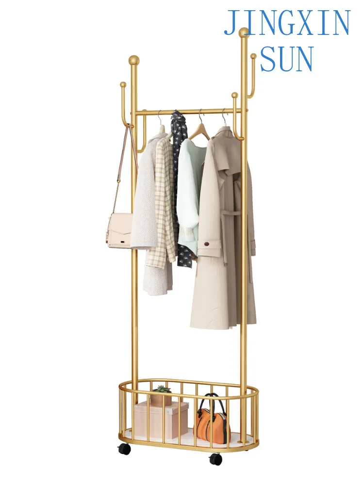Hanger floor to ceiling bedroom hanging hanger metal mobile wheeled home living room coat rack
