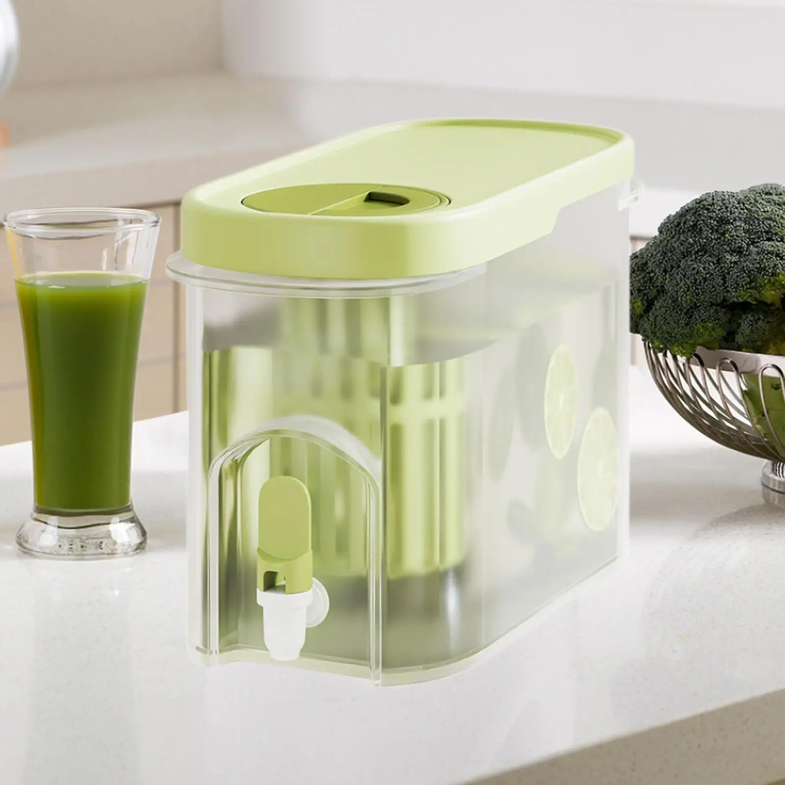 

Drink Dispenser Cold Water Pitcher Leakproof Easy Clean Versatile Stackable Container Juice Jug for Iced Tea Cold Brew,Party