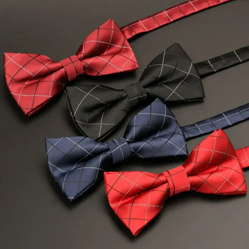 Groom men bow tie wedding wedding brother group best man overalls suit small black red bow tie