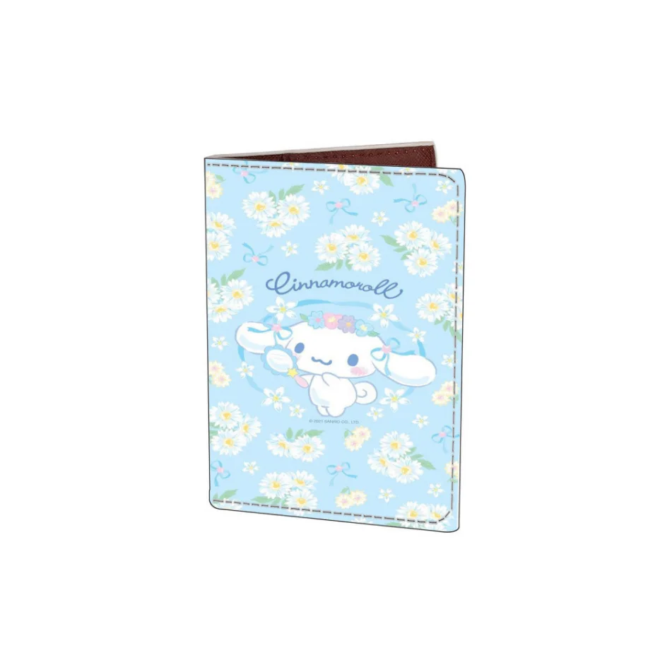 Sanrio Passport Case Kuromi Hello Kitty Cinnamoroll Print Leather Document Protective Cover Multiple Card Slots Passport Holder