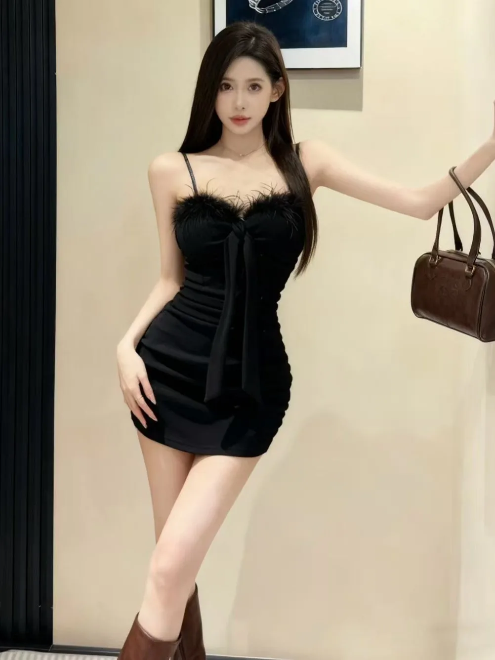 

Женский комбинезон с отделкой Fce, облегающая юбка с высокой талией, сексуальный зимний модный повседневный облегающий комбинезон H-образной формы Dr