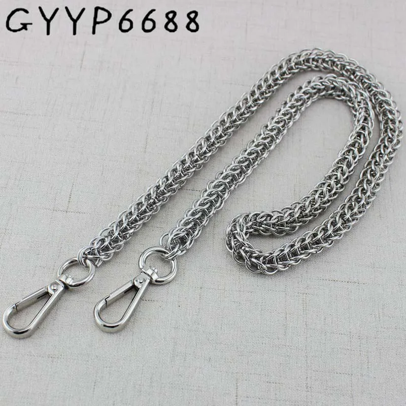 1-5 pieces twist braid chain 11 mm silver color roller metal chain for evening bag strap double twist link chains for handbag